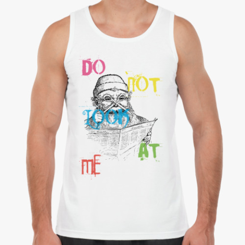 Майка с принтом DO NOT LOOK AT ME