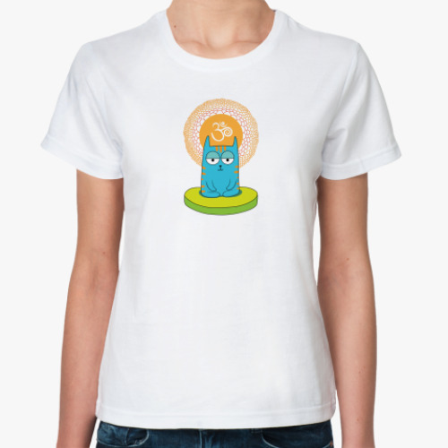 Классическая футболка Yoga Cat
