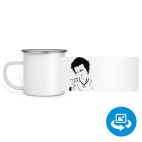 Кружка металлическая белая (круговая запечатка)