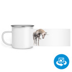 Кружка металлическая белая (круговая запечатка)