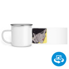 Кружка металлическая белая (круговая запечатка)