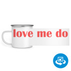 Кружка металлическая белая (круговая запечатка)