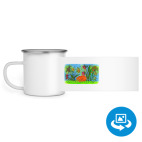 Кружка металлическая белая (круговая запечатка)