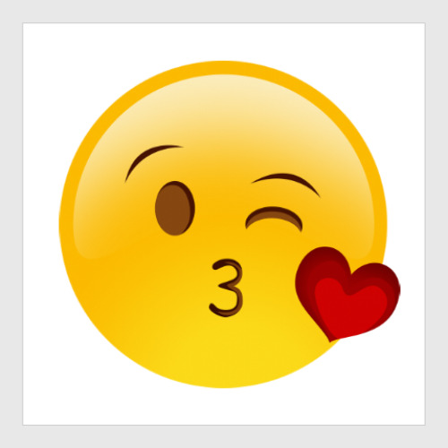 Постер Emoji Смайл: Воздушный Поцелуй