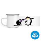 Кружка металлическая белая (круговая запечатка)