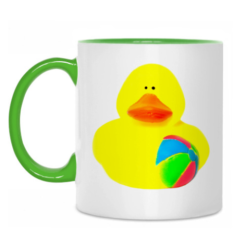 Кружка Уточка с зеленым мячом