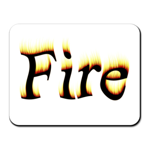 Коврик для мыши с принтом огонь
