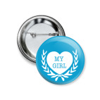 Значок 37 мм i love my girl