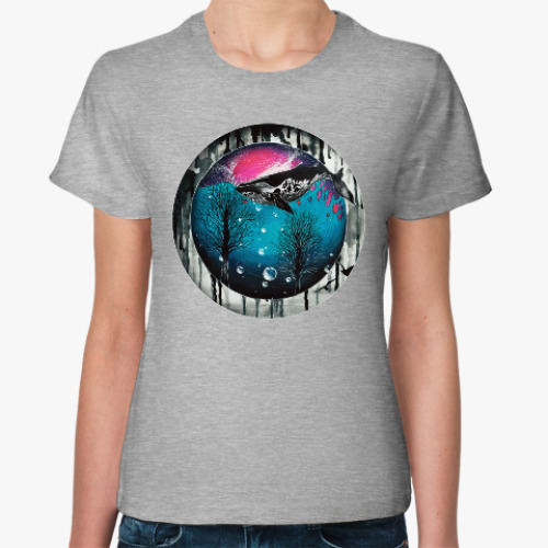 Женская футболка Портрет, космос, звезды, созвездия, планеты