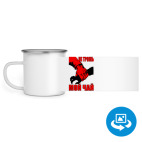 Кружка металлическая белая (круговая запечатка)