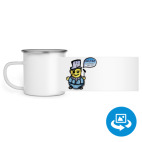 Кружка металлическая белая (круговая запечатка)