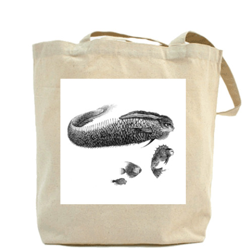 Сумка шоппер с принтом  Заяц-летун