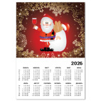 Календарь A4 2026, белый Новый год