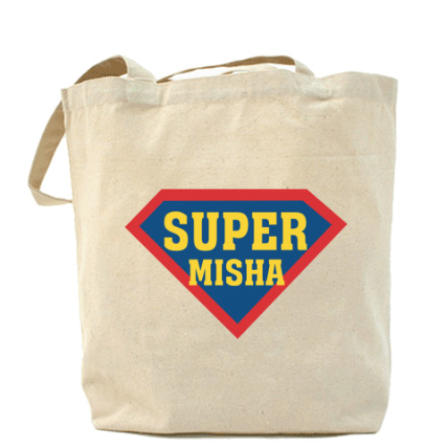 Сумка шоппер с принтом СУПЕР МИША
