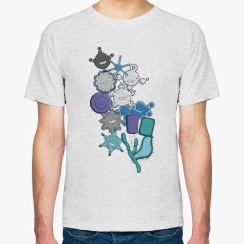 Футболка с принтом Бактерии