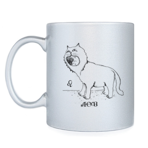 Кружка с принтом Лев / Кот / Зодиак