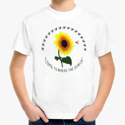 Детская футболка Подсолнух Подсолнечник Helianthus - Цветок солнца