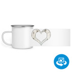 Кружка металлическая белая (круговая запечатка)