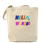 Холщовая сумка шоппер Hello