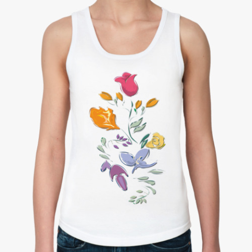 Женская майка с принтом  ВЕСЕННЕЕ НАСТРОЕНИЕ