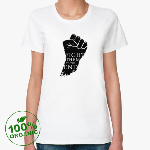 Женская футболка из органик-хлопка символ борьбы