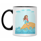 Кружка двухцветная