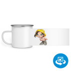 Кружка металлическая белая (круговая запечатка)