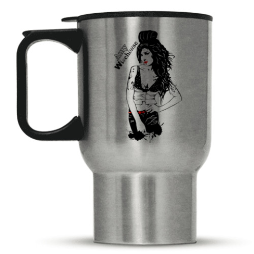 Кружка-термос с принтом Эми Уайнхаус