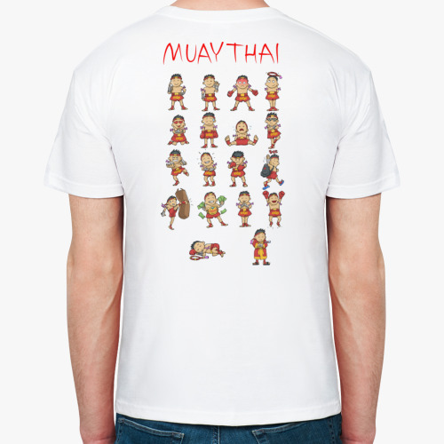 Футболка с принтом Тайбоксер Работает на груше