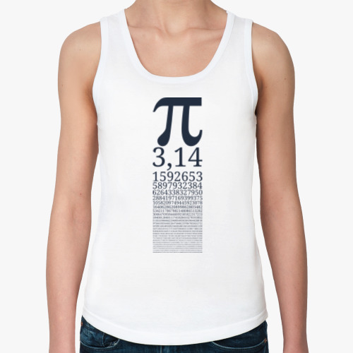 Женская майка с принтом Число Пи
