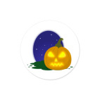 Хэллоуинская тыква на ночном фоне