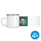 Кружка металлическая белая (круговая запечатка)