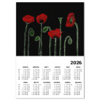 Календарь A2 2026, белый Маки