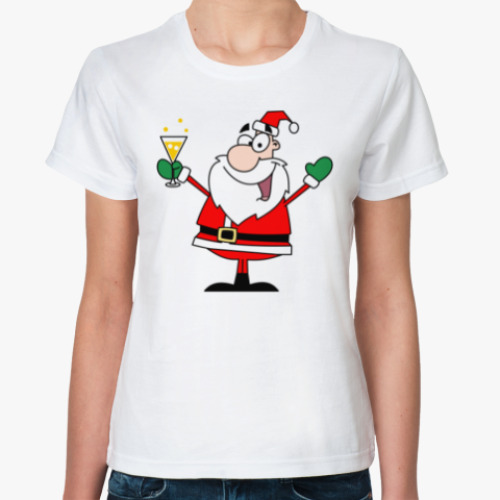 Классическая футболка Party Santa