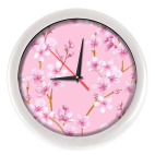Настенные часы (без цифр) Весенняя сакура цветущая вишня