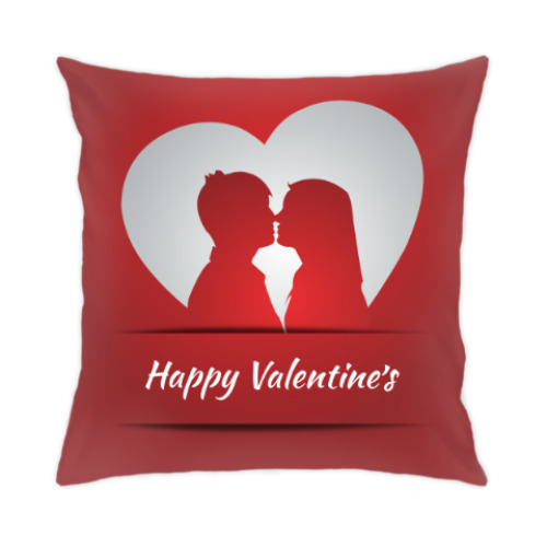 Подушка с принтом День святого Валентина