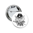 Кошка в пилотке с ножом