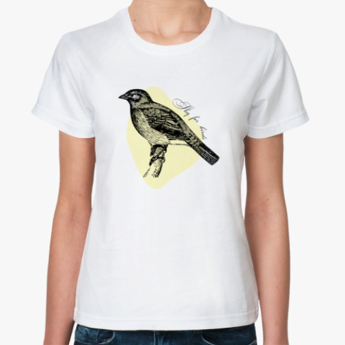 Классическая футболка с принтом  Sky for birds