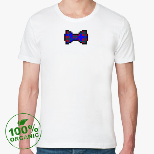 Футболка из органик-хлопка с принтом Галстук-бабочка 8-bit