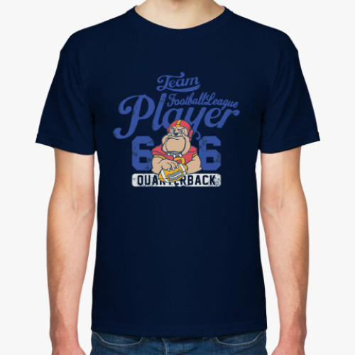 Футболка с принтом бульдог