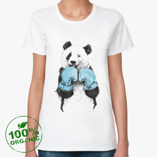 Женская футболка из органик-хлопка Панда боксер