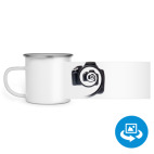 Кружка металлическая белая (круговая запечатка)