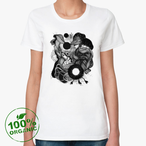 Женская футболка из органик-хлопка с принтом Воображаемая форма