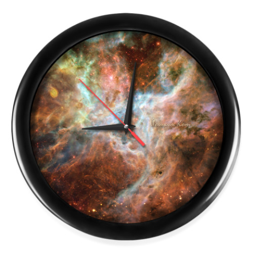 Настенные часы с принтом Галактика