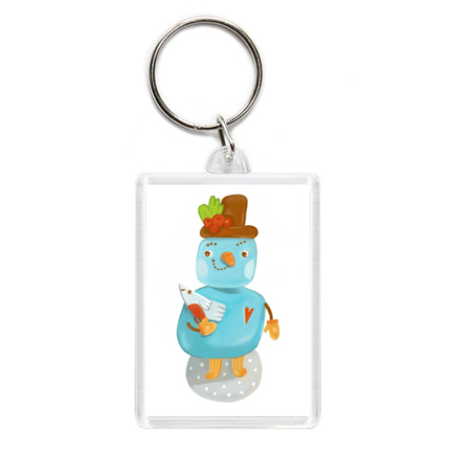 Брелок с принтом Новогодние персонажи