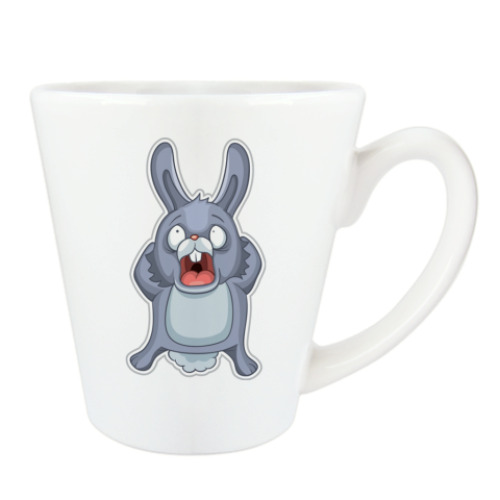 Чашка Латте с принтом Кролик