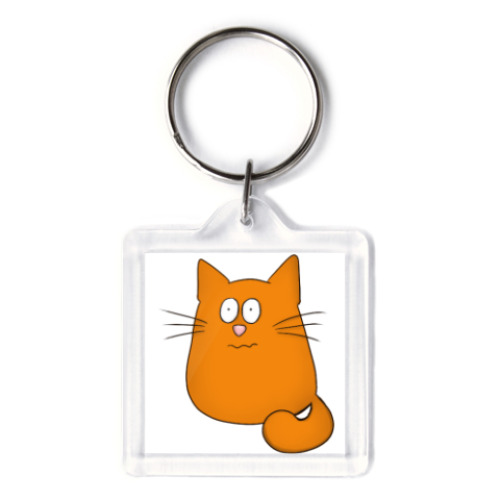 Брелок с принтом Сердитый-Испуганный Котик