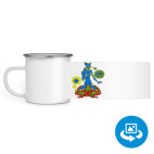 Кружка металлическая белая (круговая запечатка)