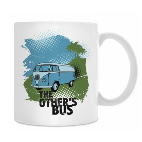 Кружка с принтом Автобус