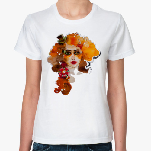 Классическая футболка с принтом  'Веснушки'